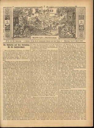 Ausgabe vom Sonntag, den 08. April 1906.