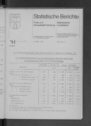 Die Straßenverkehrsunfälle mit Personenschaden in Hamburg im November 1977 : Lfd. Nr. 6