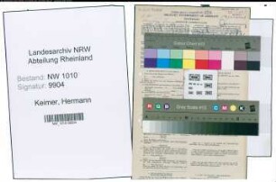 Entnazifizierung Hermann Keimer , geb. 03.03.1895 (Postschaffner)