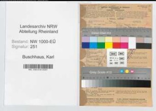 Entnazifizierung Karl Buschhaus, geb. 17.06.1902 (Redakteuer)