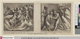 [Zwei Szenen aus dem Leben Kaiser Konstantins: Der hl. Silvester fesselt einen Drachen; Konstantin begrüßt seine Mutter Helena]