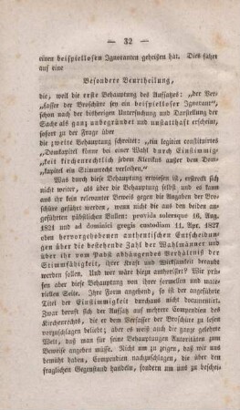 Besondere Beurtheilung