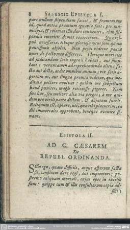 Epistola II. Ad C. Caesarem. De Republ. Ordinanda