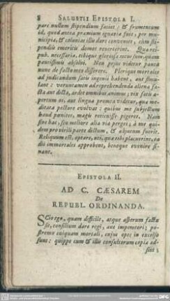 Epistola II. Ad C. Caesarem. De Republ. Ordinanda