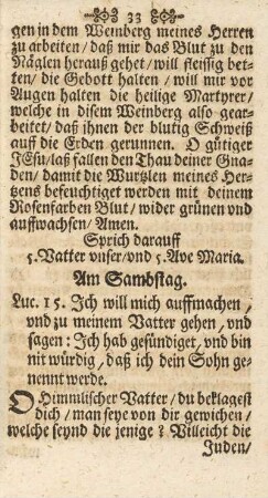 Am Sambstag