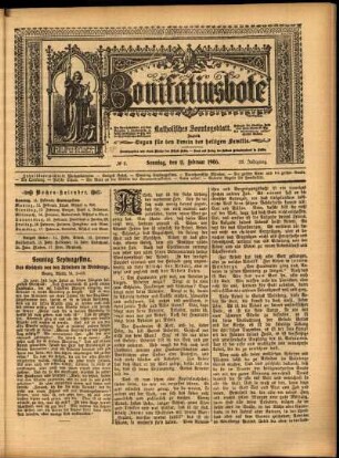 Erste Ausgabe vom Sonntag, den 11. Februar 1906.