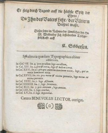 Sphalmata quædam Typographica obiter observata.