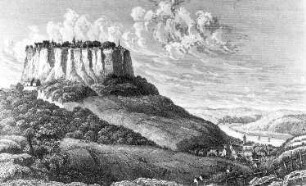 Königstein/Sächs. Schweiz. Festung und Stadt, aus: Schiffner 1840