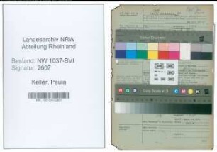 Entnazifizierung Paula Keller , geb. 13.06.1889 (Lehrerin)