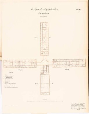 Gefängnis, Groß-Strehlitz: Hauptgebäude: Grundriss DG 1:250