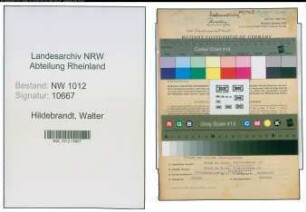 Entnazifizierung Walter Hildebrandt , geb. 16.10.1922 (Bueroangestellter)