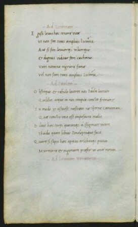 Ad Licinnam, Ad Paulam, Ad Leuinum venatorem, De Simonetta