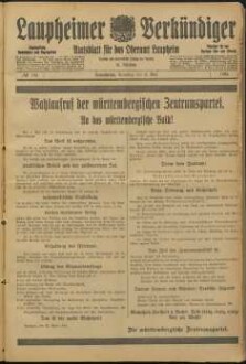 Laupheimer Verkündiger : verbunden mit dem Laupheimer Volksblatt