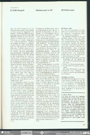 AIF-Mitteilungen : Informationen