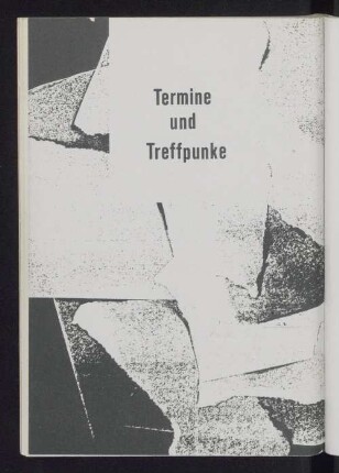 Termine und Treffpunkte