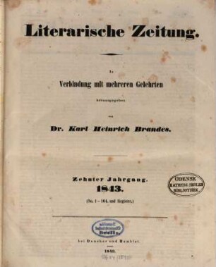 Literarische Zeitung. 10. 1843