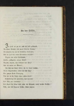 An den Erlöser. [Gedicht.]