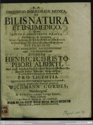 De bilis natura et usu medico