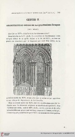 Chapitre IV: État de l'architecture civile au XIVe siècle