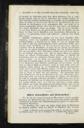 Höhere Lehranstalten und Heidenmission