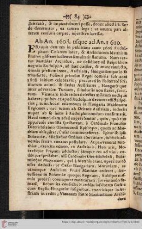 Ab An. 1608. usque ad An. 1610