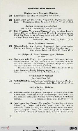 Gemälde alter Meister (Nr. 158-184)