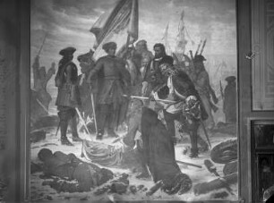 "Vaterländische Geschichtsgalerie": König Karl XI. besiegt die Dänen ... 1676