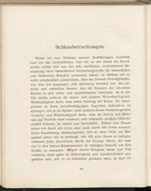 Schlussbetrachtungen.