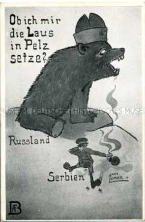 Anti-serbische Postkarte