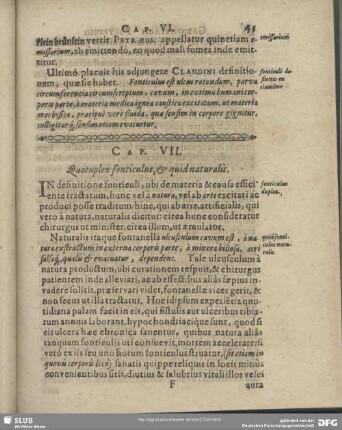 Cap. VII. Quotuplex fonticulus, & quid naturalis
