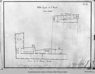 Pläne und Grundrisse der Stockwerke des Ospedale di San Paolo