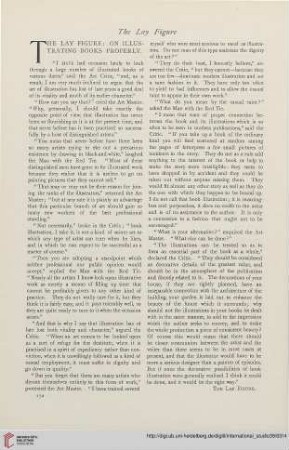 The lay figure: on illustrating books properly