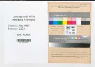 Entnazifizierung Rudolf Enk , geb. 01.03.1876 (Oberleutnant)