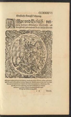 Geistliche Kriegß Ordnung. Ampt und Befelch vermög heiliger Göttlicher Geschrifft ...