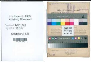Entnazifizierung Karl Sonderland , geb. 14.04.1887 (Bahninspektor)