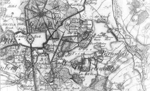 Radeburg-Bärnsdorf. Ausschnitt aus: Oberreit, Sect. Großenhain, 1841/43