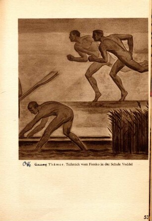 Otto Thämer. Teilstück vom Fresko in der Schule Veddel