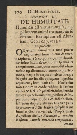 Caput IV. De Humilitate.