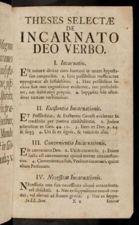 2r-4v, Theses Selectae De Incarnato Deo Verbo