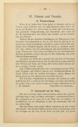 VI. Heimat und Fremde
