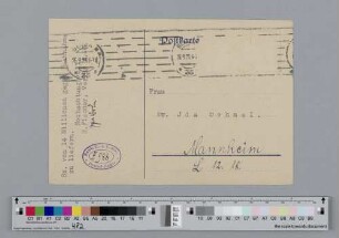 Postkarte an Ida Dehmel