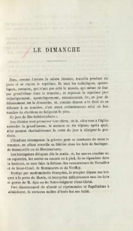 Le dimanche