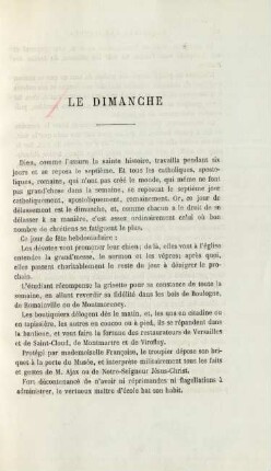Le dimanche