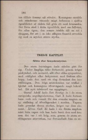 Tredje Kapitlet. Räfsten öfver förmyndarestyreisen