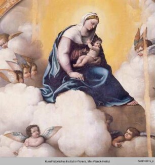 Die Madonna mit Kind und den Heiligen Faustinus und Jovita