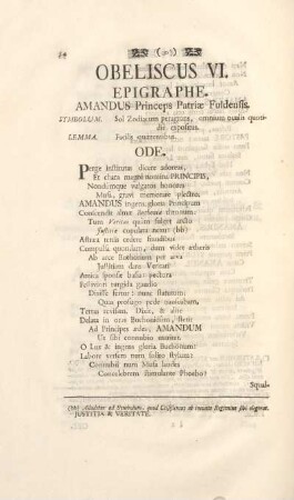 Obeliscus VI.