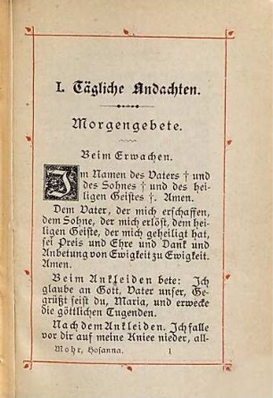 Hosanna : Vollständiges Gebetbuch für katholische Christen