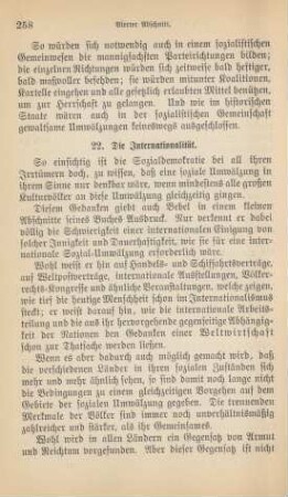 22. Die Internationalität.
