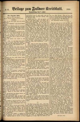 Zweite Ausgabe vom Donnerstag, den 07. Juni 1900.
