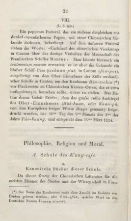 Philosophie, Religion und Moral